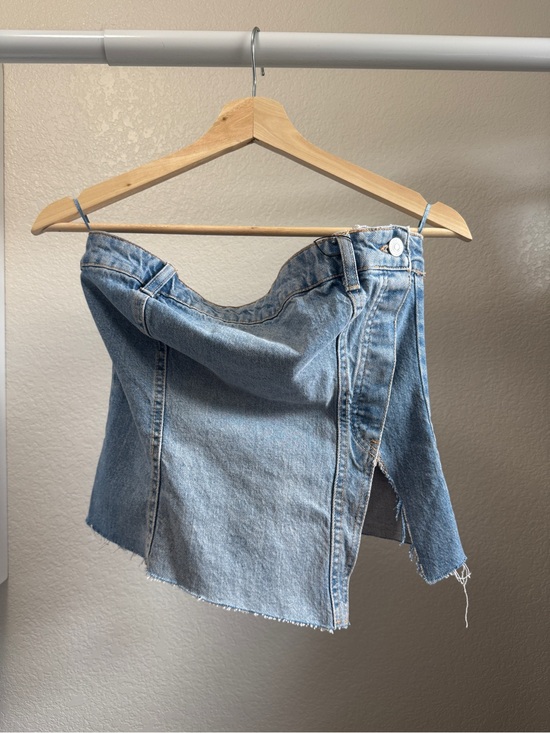Zara Tops - Zara Denim Crop Top